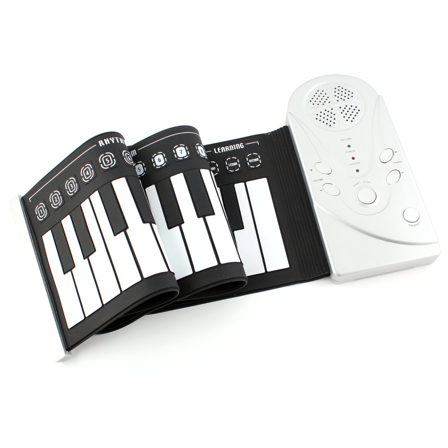 FLGT-Multi Style Portable 49 Keys Flexible Silicone Roll Up Piano Folding Electronic Keyboard For Children