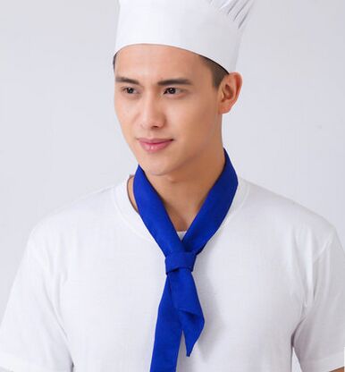 Pañuelo de cocinero chino accesorios para chef suministros cocina bufanda de cocina accesorios para Ropa de Trabajo de cocina: blue