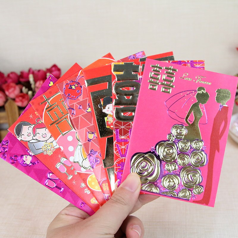 Chinese Style Wedding Red Envelope 6 Pcs