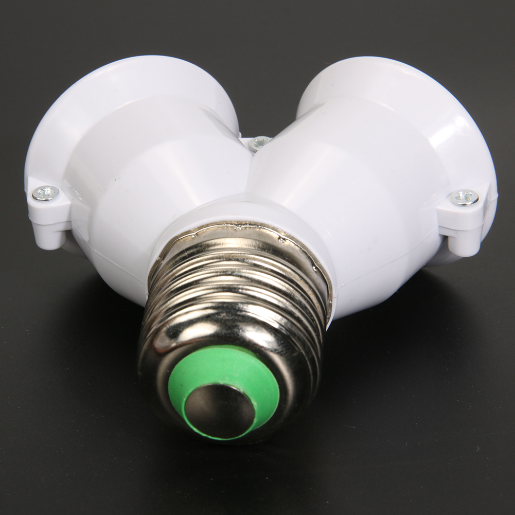 1-5 Stuks Wit E27 Tot 2 E27 Lamp Basis Led Verlichting Dubbele Schroef Lamp Socket Converter Besparing Led Licht Halogeenlamphouder 3a