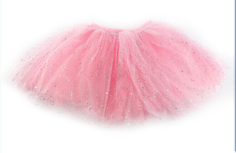 Dejlige børn piger prinsesse kort tutu nederdel bling tyl fest ballet dans: Lyserød