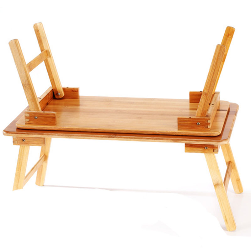 Hopfällbart bärbart bambu datorställ laptop skrivbord notebook skrivbord laptop bord för säng bäddsoffa bricka studera bord