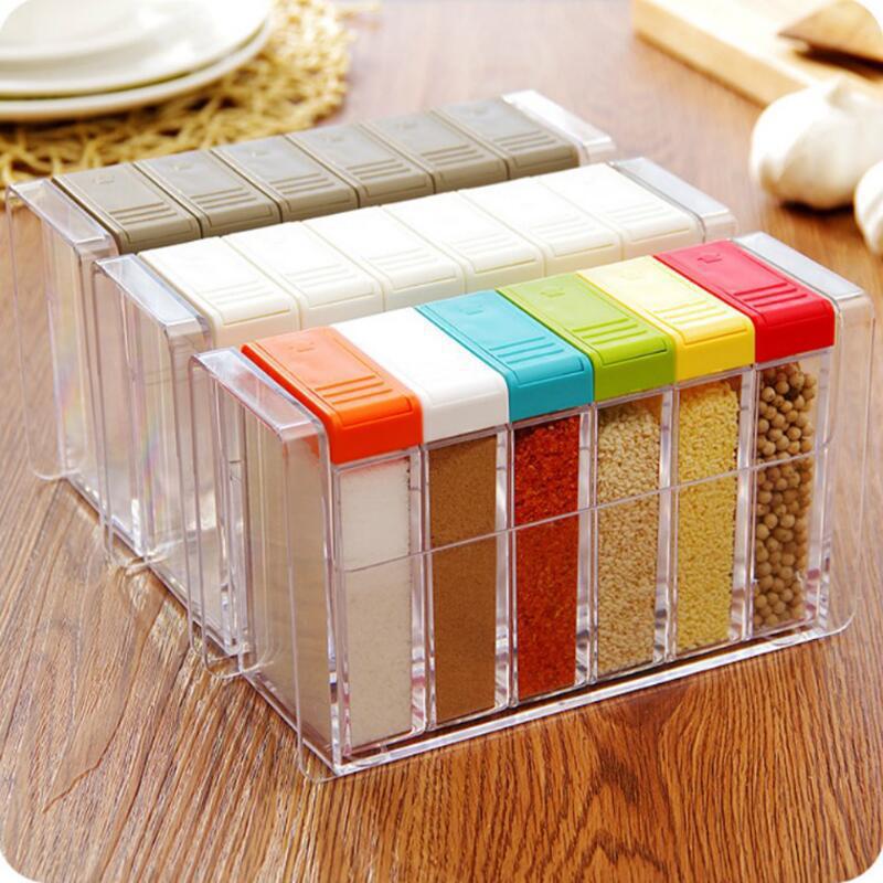 Clear Storage Container Flessen Spice Jars Peper Containers Spice Jars Opslag Containers Keuken Gadgets En Accessoires