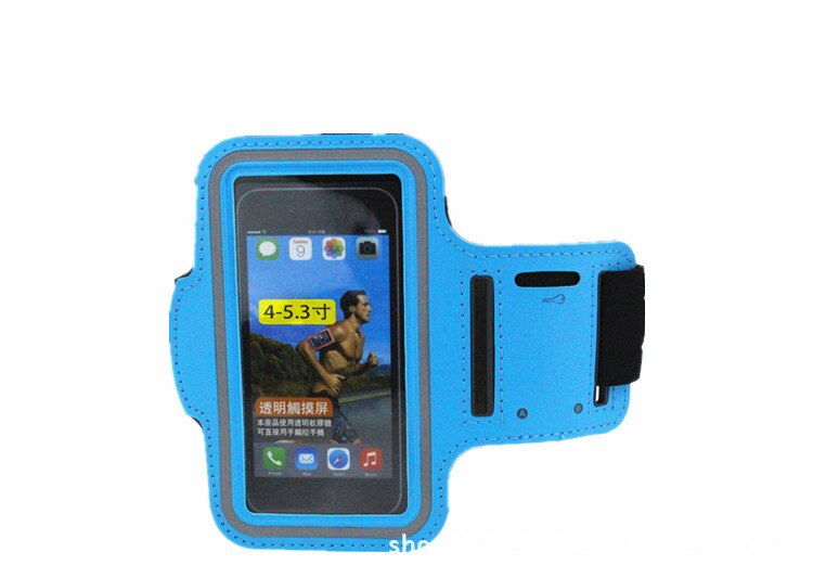 Xnyocn Universal Waterproof Running Gym Sport Adjustable Armband For iPhone 7 8 6 6S Samsung S7 S6 S5 Arm band Holder Bag Cases: Sky blue