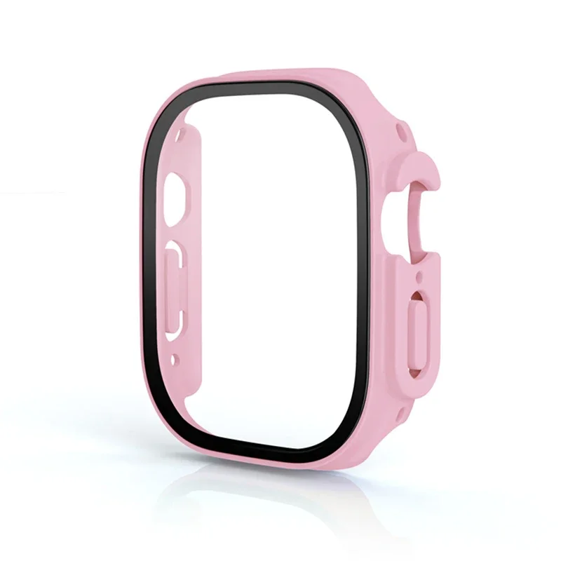 Glass+case For Apple Watch Ultra 49mm PC Bumper+Screen Protector Tempered luxury box Cover for apple watch ultra 2 Accessories