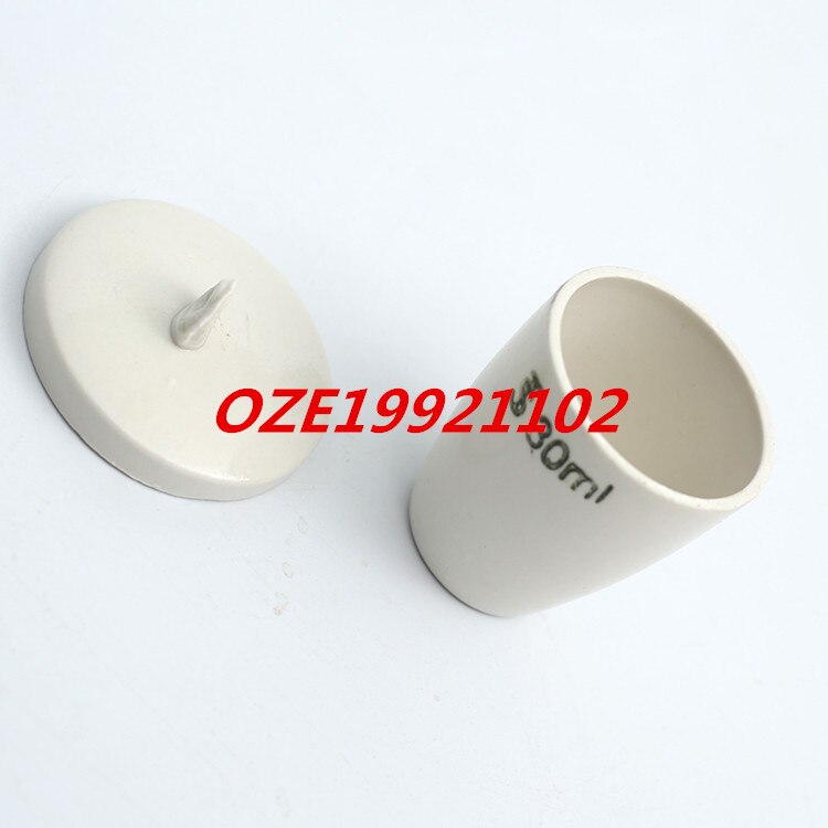 1PCS Lab Porcelain Crucible 30ML 42mm x 24mm x 42mm
