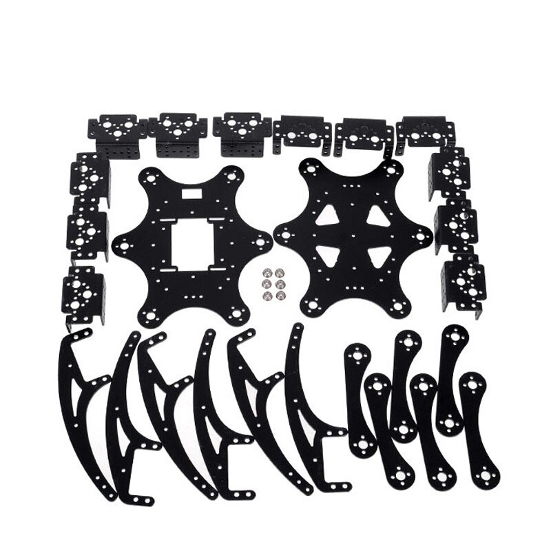 Robot de araña hexápoda, 6 patas, conjunto completo de engranaje de dirección, accesorios estructural, robot programable biónico