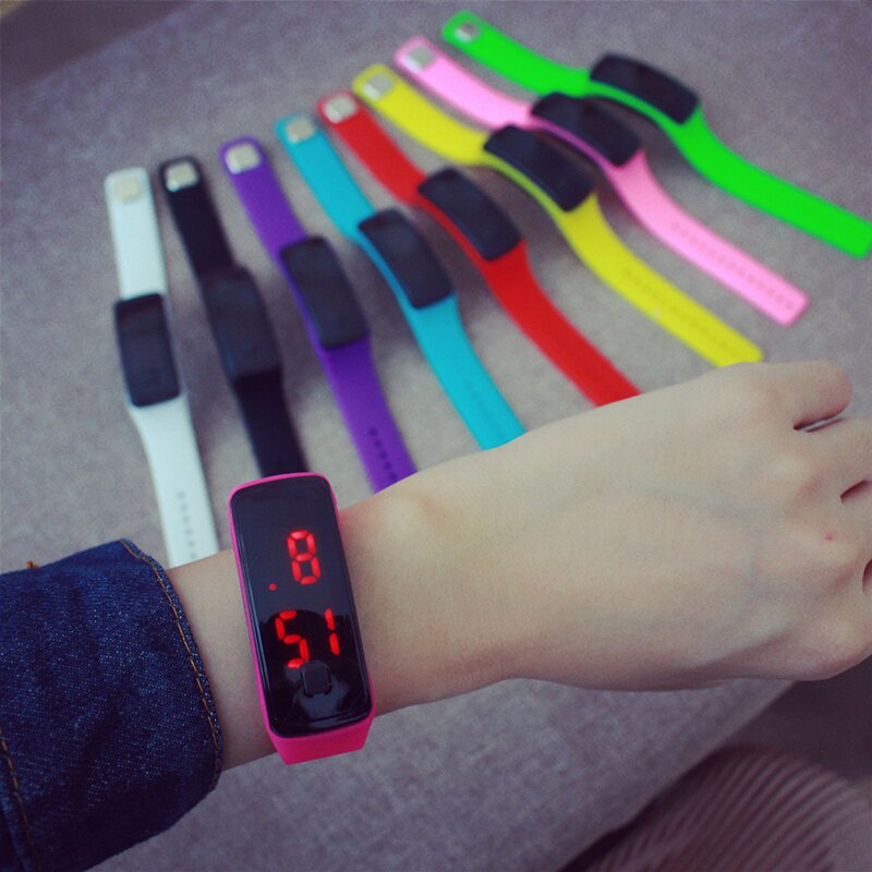 Relogio digitaal kinderhorloge led touchscreen kleurrijke siliconen tienermeisjes kinderhorloges jongens sport elektronisch horloge montre fille