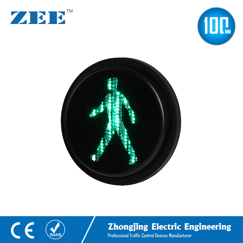 4inches Green Pedestrian Traffic Lamp Walking Man Mini Traffic Signal Light 100mm Traffic Modules