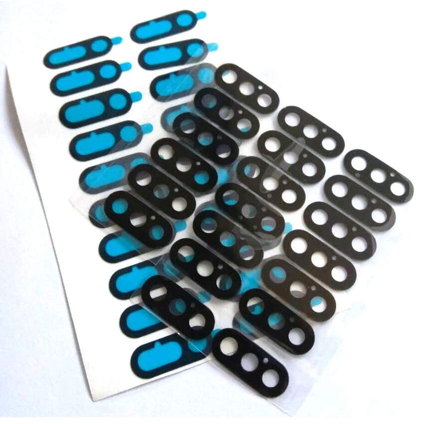 Lente de Cristal de cámara 50 Uds para iphone 6 6S 7 7 Plus 8 8 Plus X XR XS Max 11 Pro cámara trasera Bcak cubierta de cristal con adhesivo