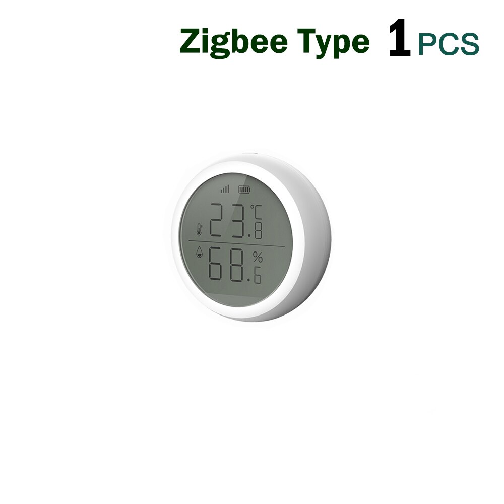 Tuya Smart Home ZigBee Temperature And Humidity Sensor Indoor Hygrometer Thermometer With LED Screen Works With Home Assistant: Default Title