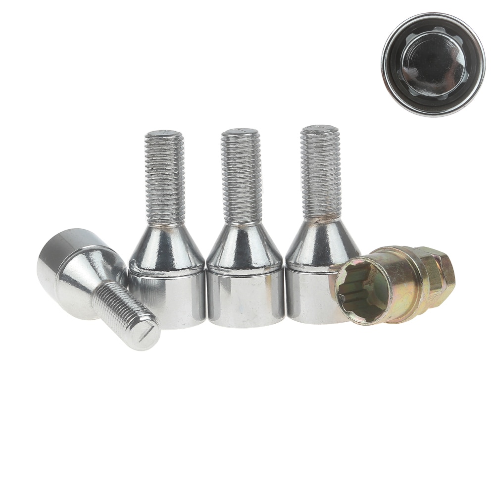 Super segurança m12 x 1.5/m14x1.5 anti roubo roda travamento porca parafusos parafuso chave liga de aço fechado carro final porcas para carro universal