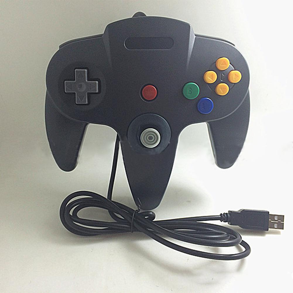 Voor N64 Gamepad Abs Usb Wired Controller Joystick Joypad Pc Computer Game Handvat Game Pad Voor Nintend N64 Voor Pc game Accessoire: black