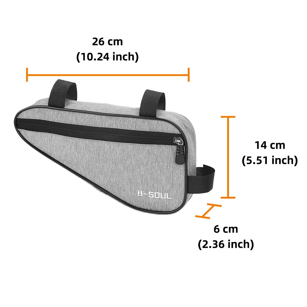 Lixada Bicycle Bag Waterproof Mountain Bike Bicycle Front Frame Handlebar Pannier Dry Bag with Zip 3L-7L Adjustable (Black