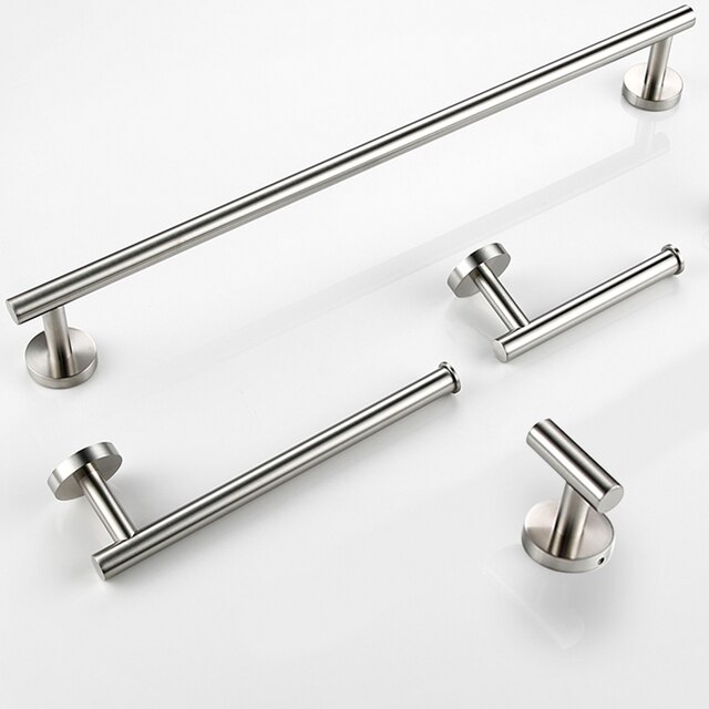 Badezimmer-Accessoires-setzt, mattschwarz, Rotguss, Chrom, gebürstetes Gold, Kleiderhaken, Handtuchhalter, Papierhalter, Smesiteli-Edelstahl: Freier Raum