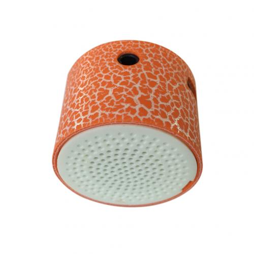 Mini Speakers 3.5Mm Plastic Draagbare Usb Crack Patroon Mini Stereo Speaker Sport Draadloze MP3 Luidsprekers Ourdoor Draagbare: Orange