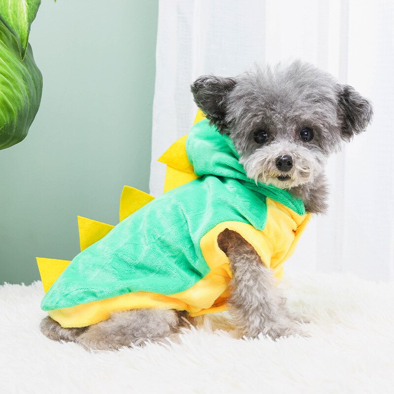 Puppy Outfits Christmas Party Dressing Up Hoodie Huisdier Grappige Halloween Kostuum Dinosaurus Cosplay Kleding