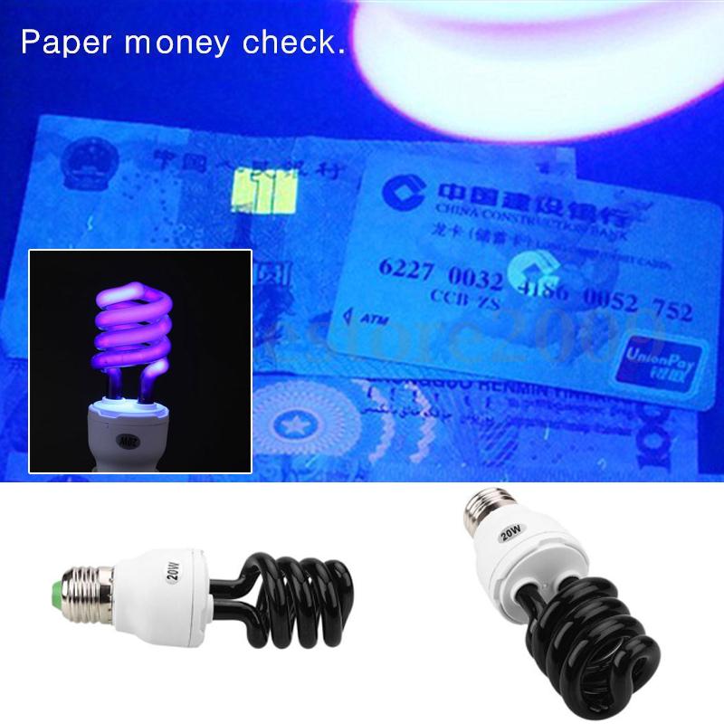 Lampe fluorescerende 20w e27 lille skrue ultraviolet 220v lavenergilamper lys uv sterilisere pære blacklight