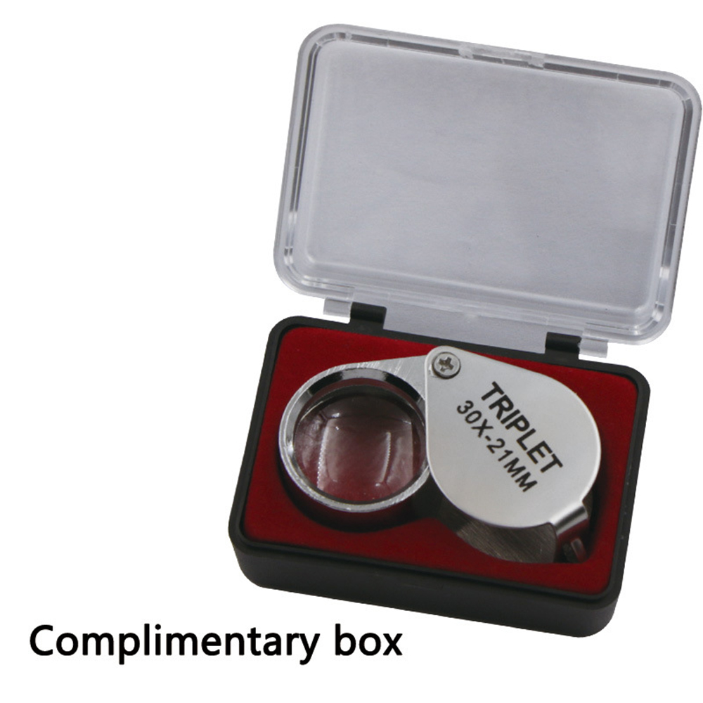 10X 20X 30X Magnifier Jewelers Eye Tool Jewellery Folding Loupe Glass Lens Magnifying Triplet Glass Jewelry Diamond Pocket Size
