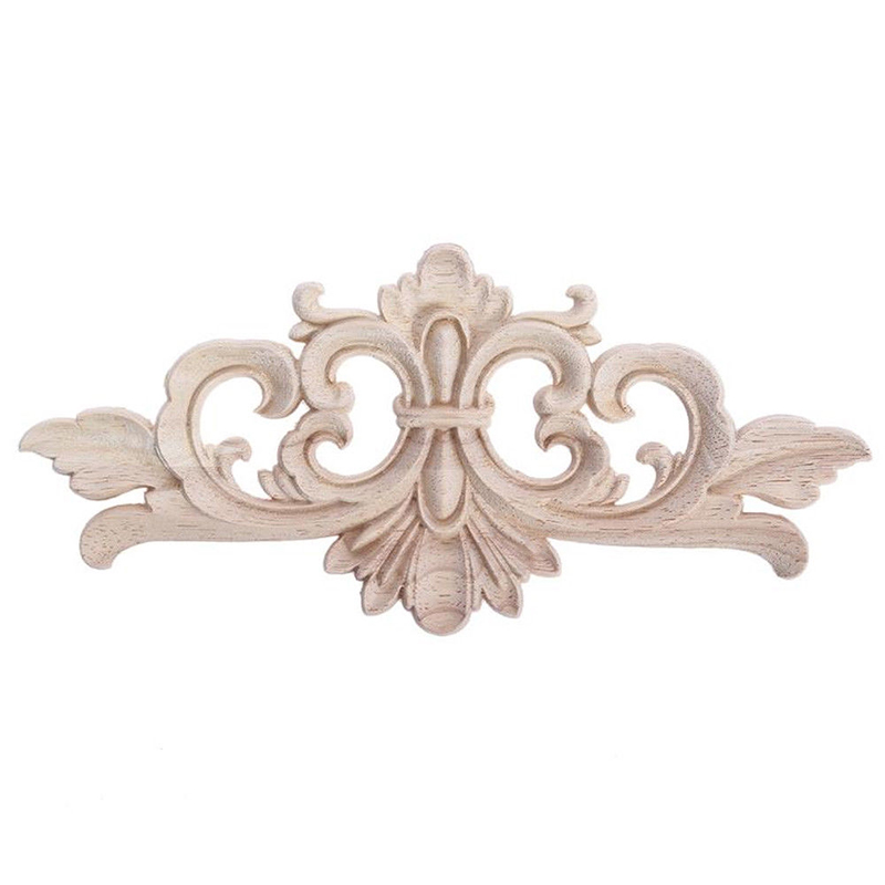 Marco de aplique de esquina tallado de madera clásico, molduras de muebles Vintage, calcomanía DIY, decoración de esquina, marco, muebles artesanales: Default Title