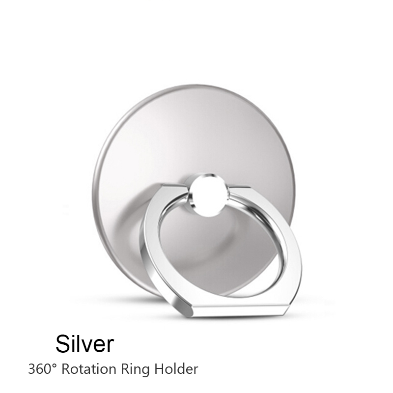 Finger Ring praktisch Smartphone Ständer Halfter praktisch Clever-Runde Telefon Ring transparent Katze Halfter Herz Buchse Auto Halterung Ständer: Yuan-Silber-