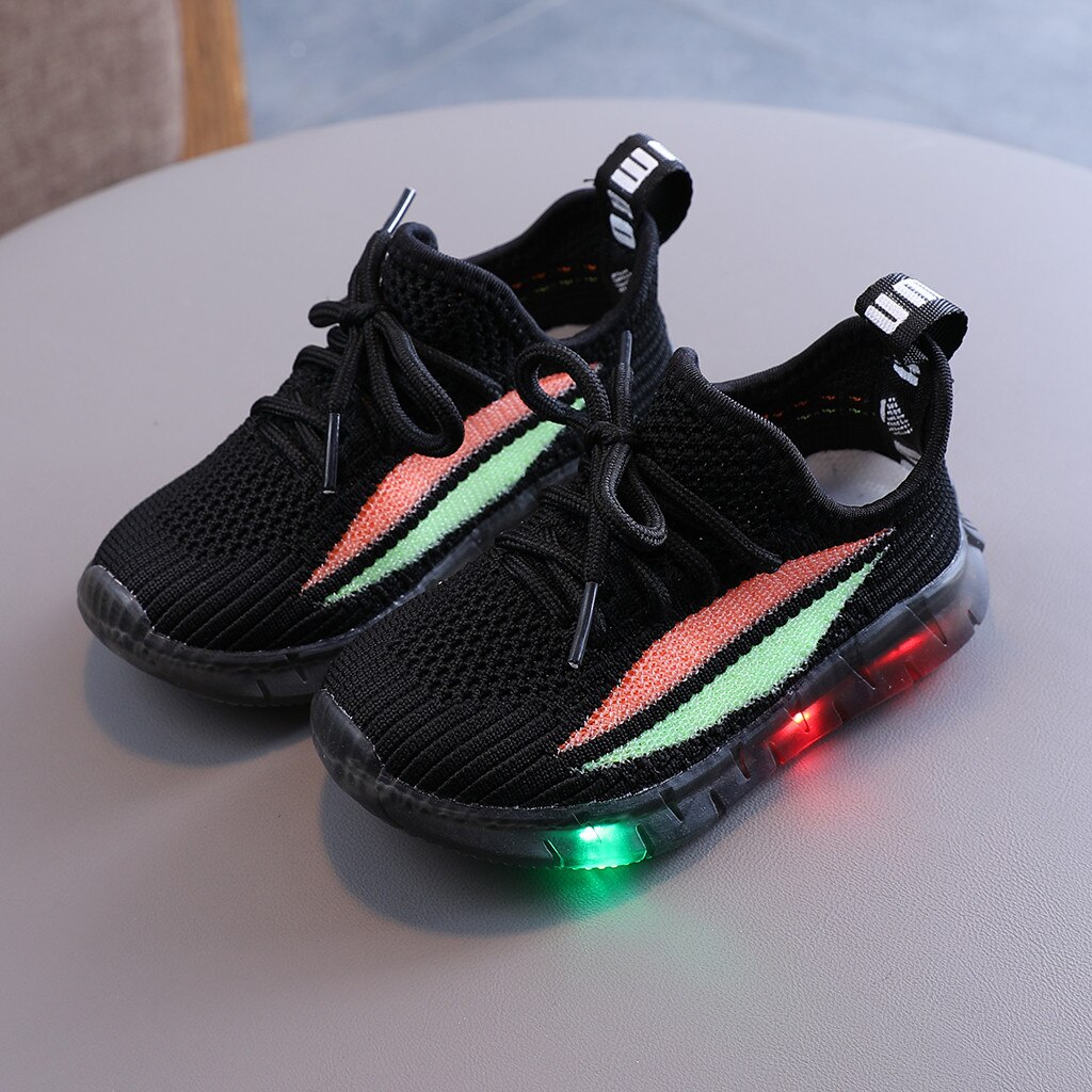 Kinder Casual Schuhe Sommer Infant Kinder Baby Mädchen Jungen Mesh LED Licht Leucht Sport Schuhe Turnschuhe Atmungsaktive kinder schuhe