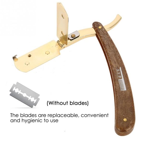 Manual Shaver Folding Straight Razor Stainless Steel Beard Shaver Hair Removal Barber Tool
