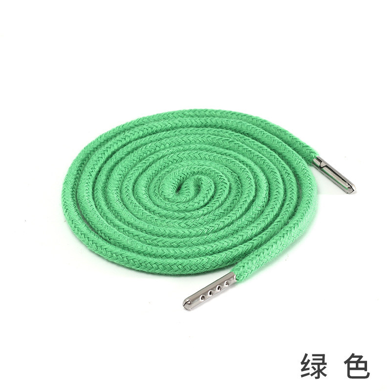 1pcs Sweatpants Drawstring Strap Metal Head Sports Pants Cotton Rope Belt Hoodies Accessories DIY Sewing Band Supplies TJ7625: Lemon yellow