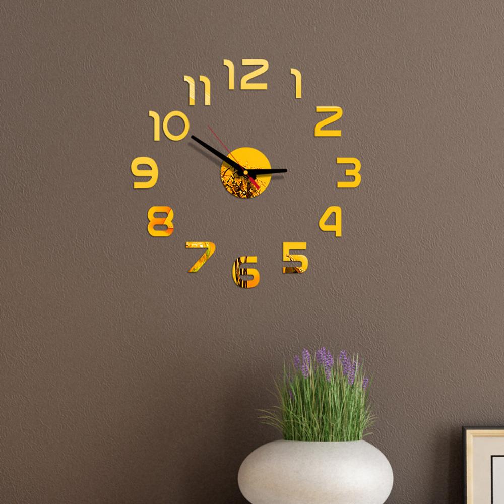 Acrylic Modern Diy Wall Clock Watch Wall Clocks Horloge 3d Diy Acrylic Mirror Surface Sticker Home Office Decor Living Room &jw