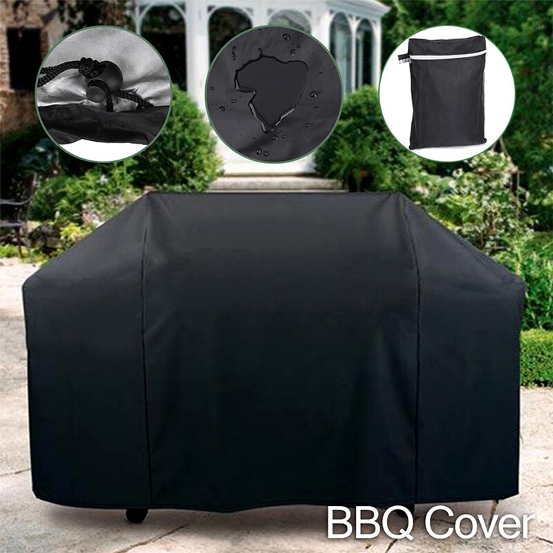 Bbq-cover vandtæt bbq-tilbehør anti støv regngasdæksel elektrisk grillgrill cover bærbar udendørs bbq cover plus størrelse
