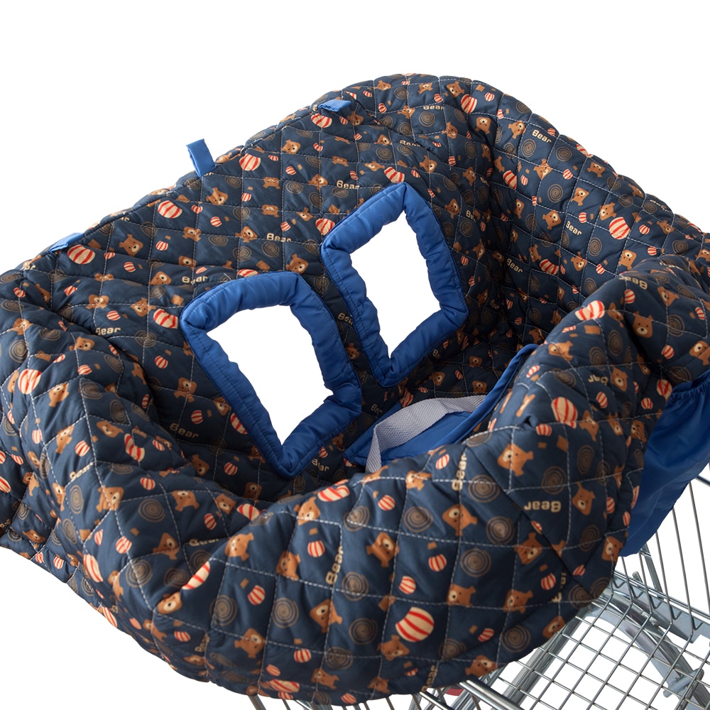 Supermarked baby indkøbskurv sæde spisestue stol pude trykt rejse foldbar bærbar baby indkøbskurv cover
