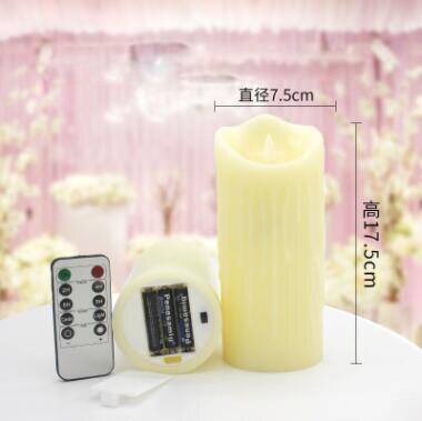 Real wax led candle Flameless candle lamp battery operated with timer Amazing life-like flickering flame Real wax: 17.5cm with Timer