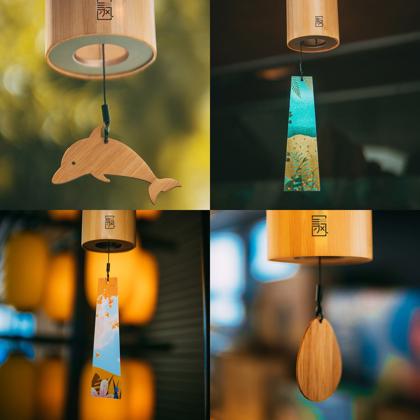 Classic Bamboo Wind Chime Japan Style Outdoor Home Garden Wooden Windchime Windbell Chord G-B-D-C