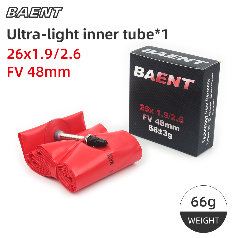 Baent TPU chambre à air de vélo ultralégère 29 pouces pneu de VTT 27.5 26 pouces 48mm valve française 1.26-1.75 1.9-2.7 pièces de vélo: GRIS