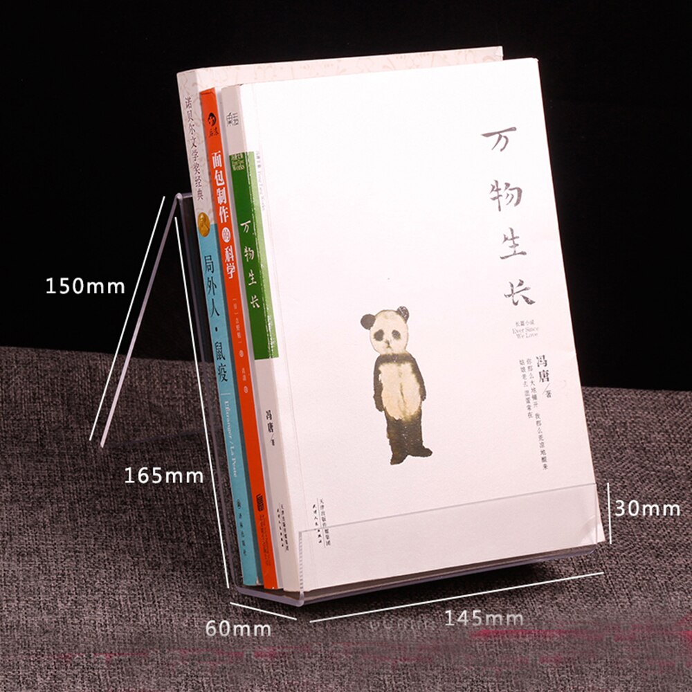 1 stks Transparantie Acryl Boekensteunen Acryl Boek Display Stand voor A4/A5 BOEK