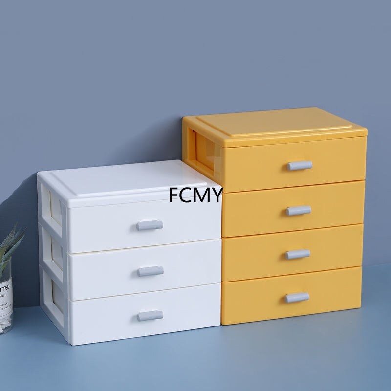 2/3/4 Layer Office Drawer Storage Box Organizer Multifunction Dustproof Stationery Storage Rack Desktop Makeup Organizer Box