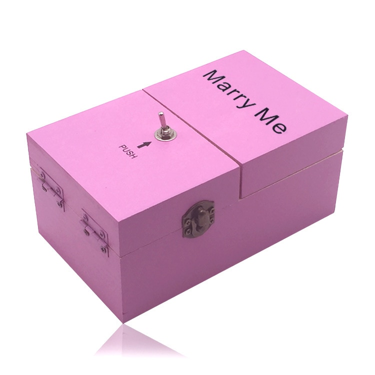 Drôle en bois boîte inutile nouveaux jouets exotiques Anti-Stress Gadgets Surprise jouer astuces blagues pratiques jeu pour les amis: Pink 4