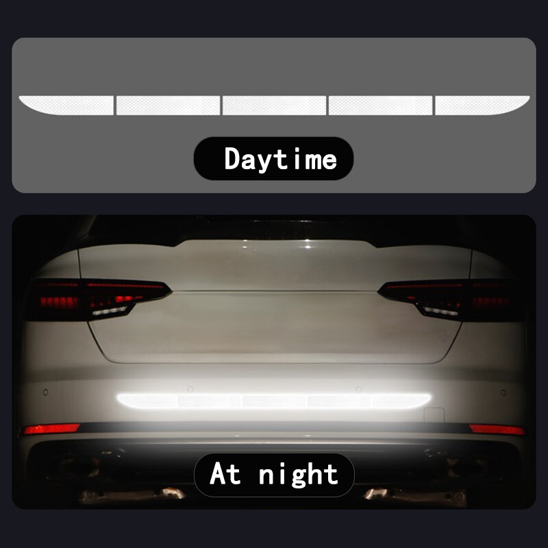 Car Reflective Sticker Car Warning Strip Car Safety Reflective Strips Reflect Stickers Reflective Tape Car Exterior Accessories: White