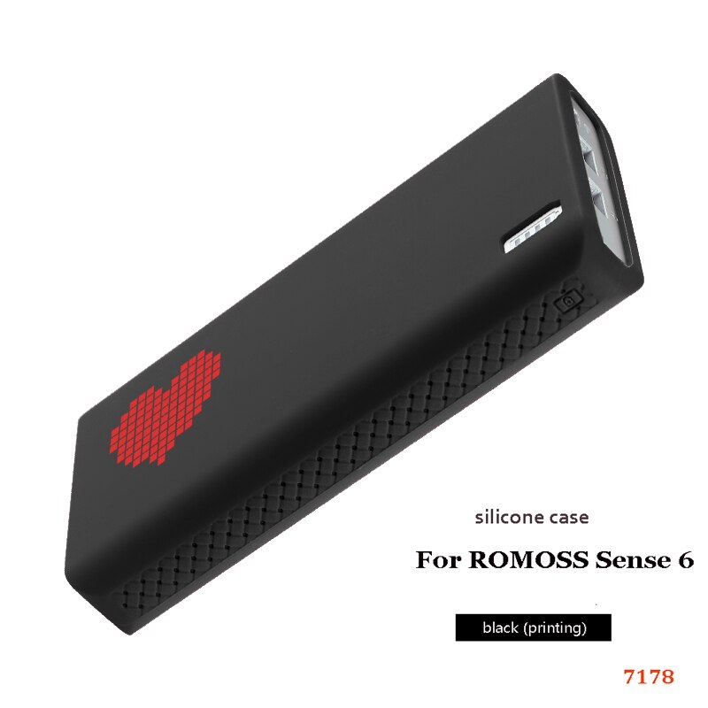 Siliconen Case Voor Romoss Sense 6 Power Bank Zachte Siliconen Anti-Collision Anti-Slip Cover Romoss Sense 6 case Waterdicht