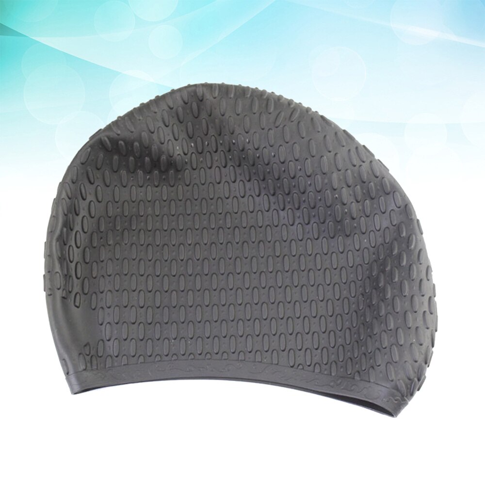 1pc Swimming Cap Durable Practical Useful Silicone Cap Long Hair Ear Protection Swim Caps Swim Pool Hat for Female Ladies