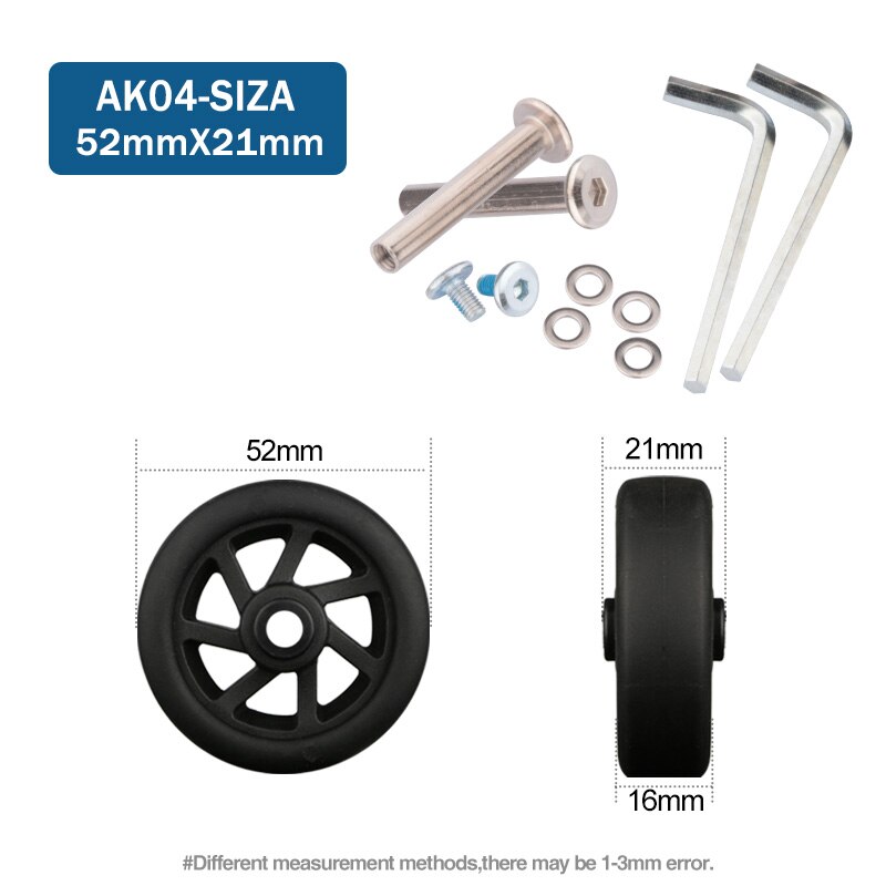 Suitcase Wheels 1 pair of Luggage Suitcase Replacement Wheels Axles Deluxe Repair Deluxe Repair Tool Casters: Light Grey