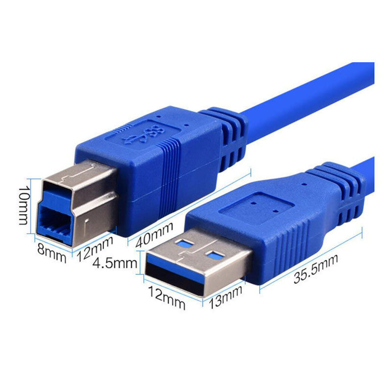 JSJ USB 3.0 Printer Cable Type A to TypeB Usb High Speed Transmission Cable