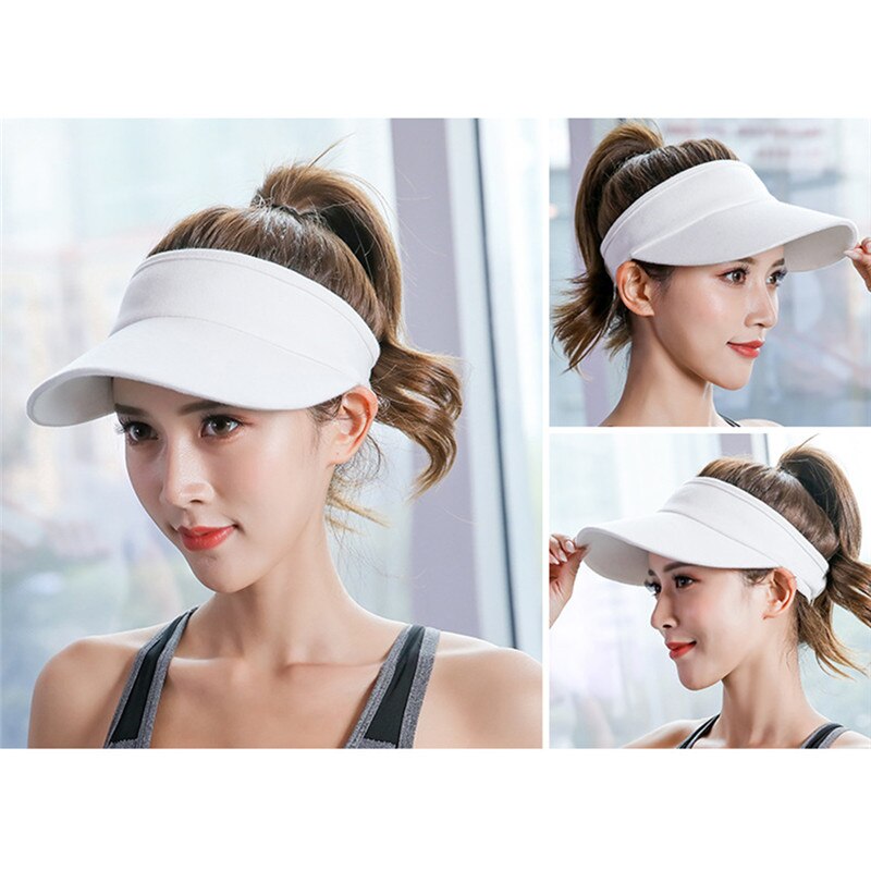 Lege hoge hoed effen kleuren sport tennis pet zonder klep tennis strandhoed mannen en vrouwen outdoor sport hoed