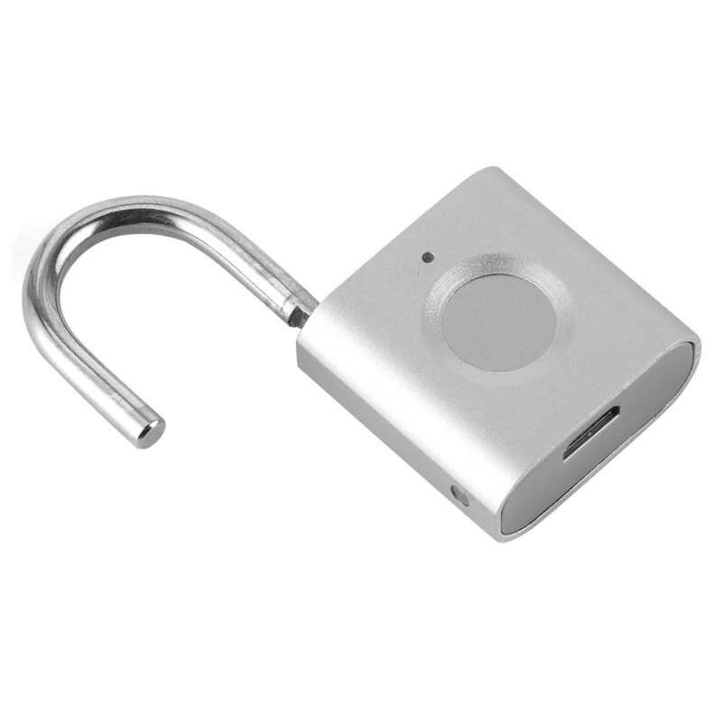 laptop safety laptop locks Smart Fingerprint Padlock Electric Long Standby Time Lock for Fitness Room Cabinet Door Locking