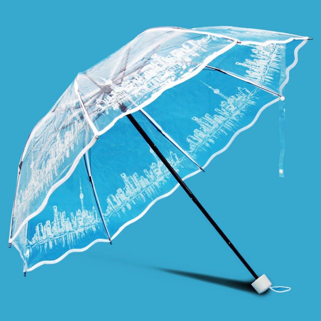 Flower Rose Transparent Wedding White Umbrella Women Rain Portable Mini Parasol Outdoor Clear Plastic Princess Cherry Umbrellas: 6