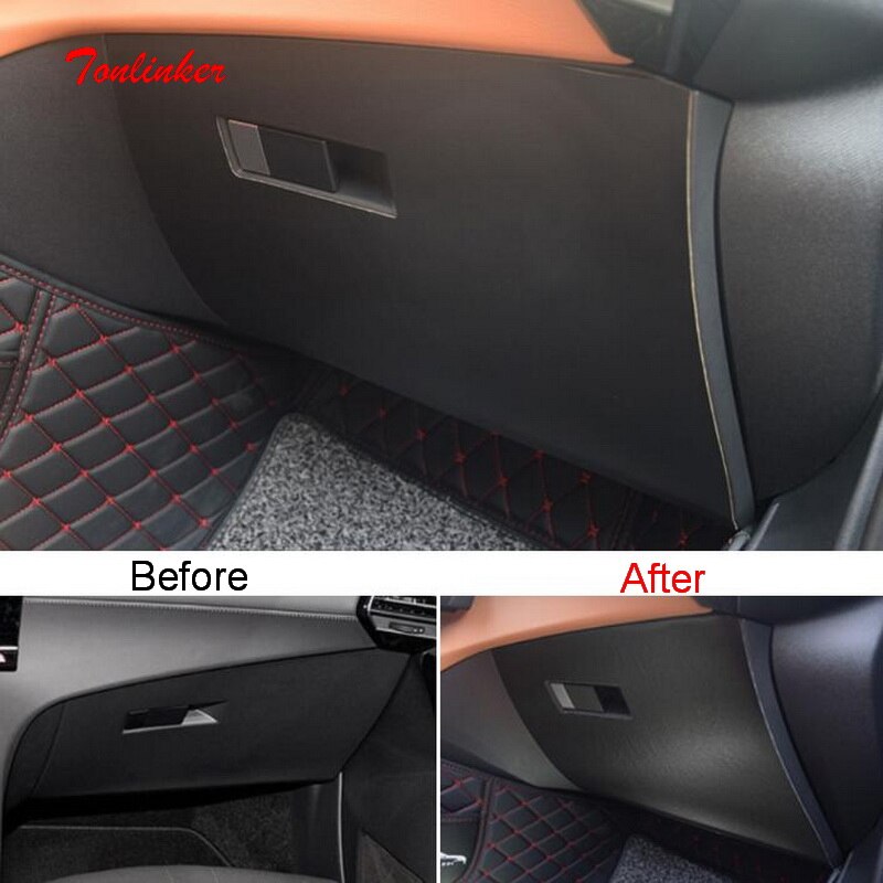 Tonlinker Interior para guantera de coche Anti-sucio cubierta pegatina para CITROEN DEESSE DS7 -19 estilo de coche 1 Uds pegatinas de cubierta de carbono