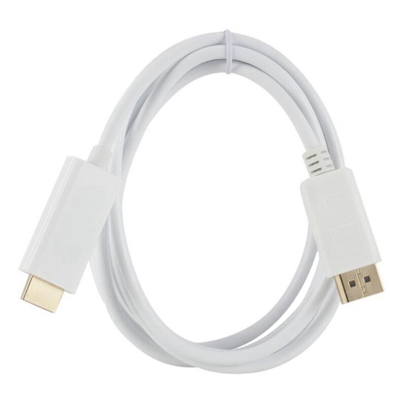 Podstawy Mini DisplayPort do HDMI-kompatybilny kabel-1.8M (biały): Default Title