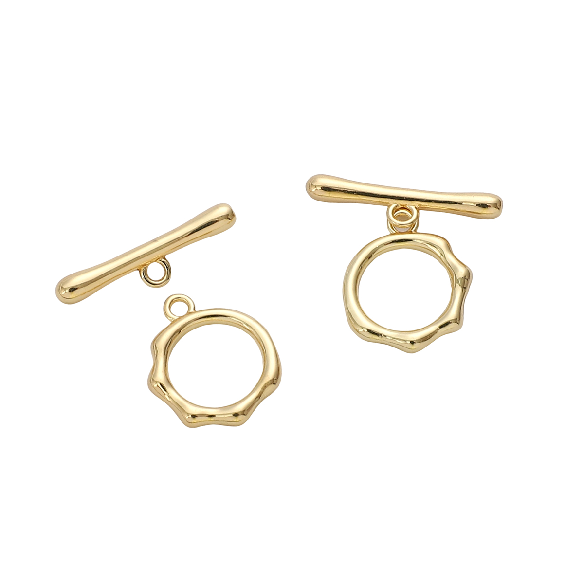 1 set van 14k vergulde messing koperen metalen sluitingen voor het maken van zelfgemaakte armbanden en kettingen.: Zwart