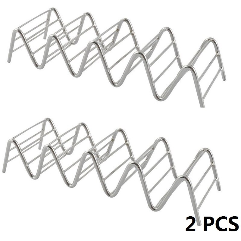 Support à Tacos en acier inoxydable, 4 ou 5 coques dures ou molles, support à aliments mexicain, style plateau de camion à Tacos pour Pizza