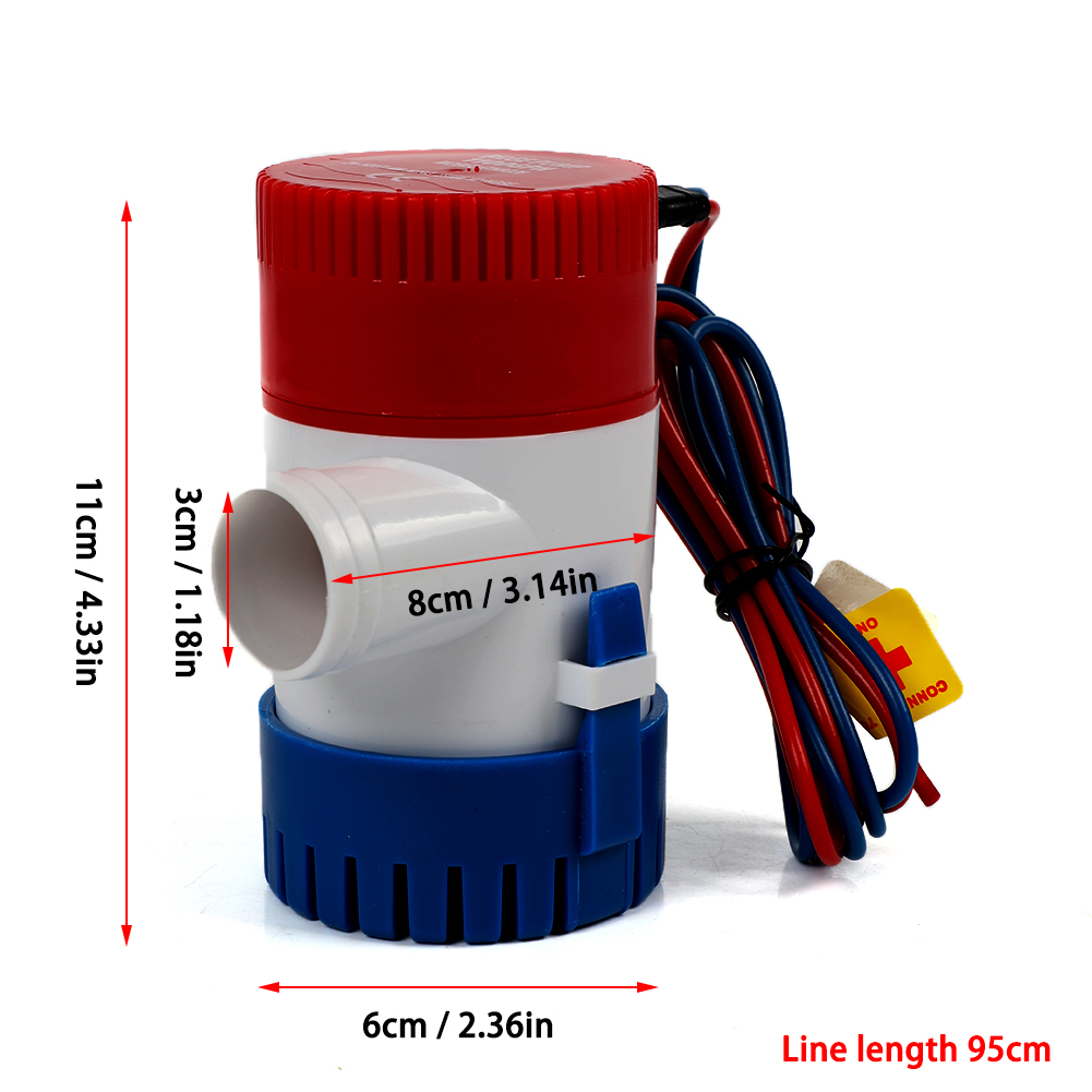 12v 1100 gph båt lensepumpe elektrisk marine nedsenkbar vanntankpumpe med flottørbryter for båt